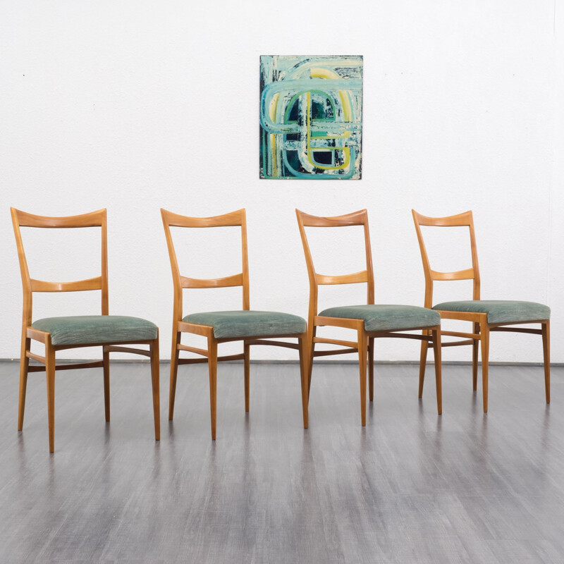 4 chaises vintage en cerisier - années 50