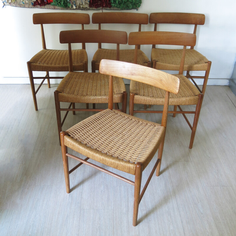 Set of 6 Scandinavian dining chairs, Arne HOVMAND OLSEN - 1960s