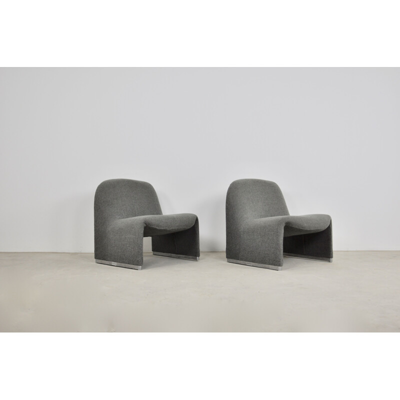 Pair of vintage armchairs by Giancarlo Piretti for Anonima Castelli 1970s