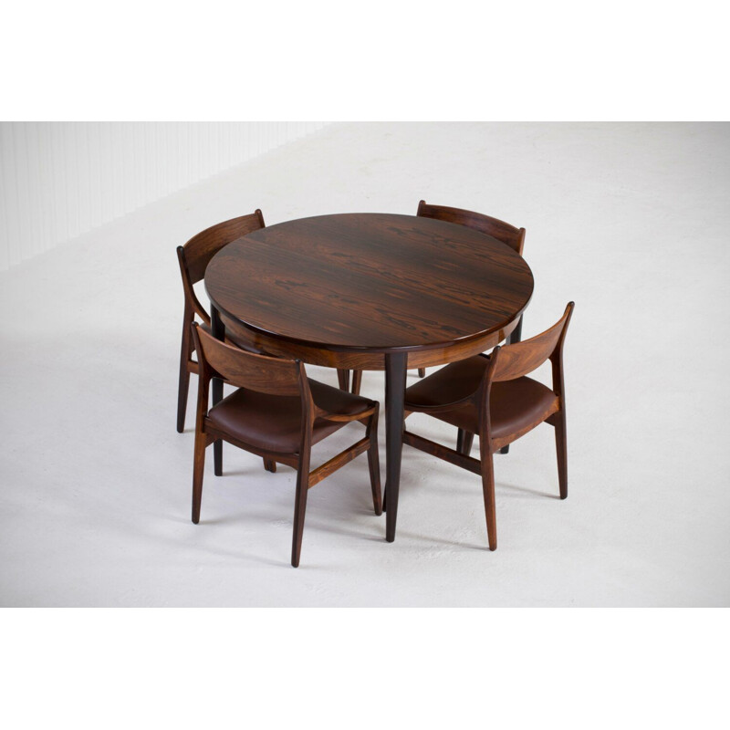 Vintage scandinavian rosewood table 1960s