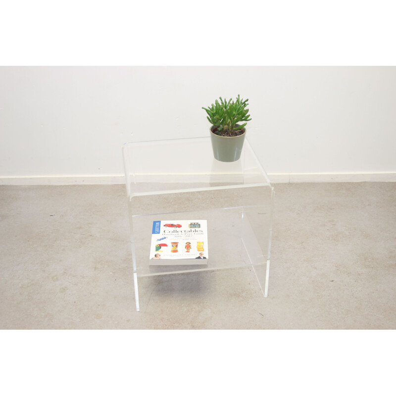 Vintage Plexiglass side table 1970s