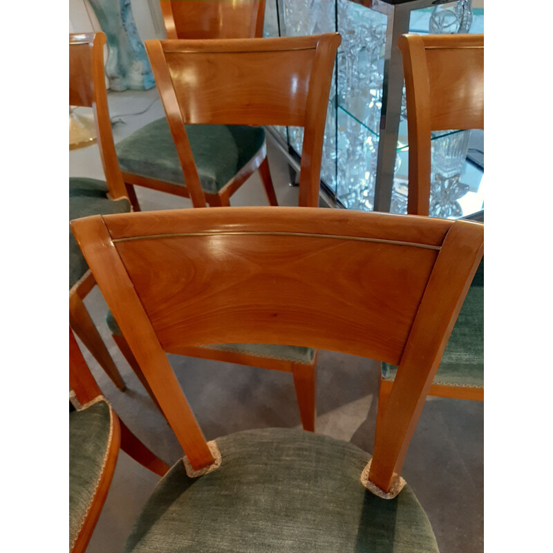 Conjunto de 6 cadeiras art deco vintage Dominique 1940