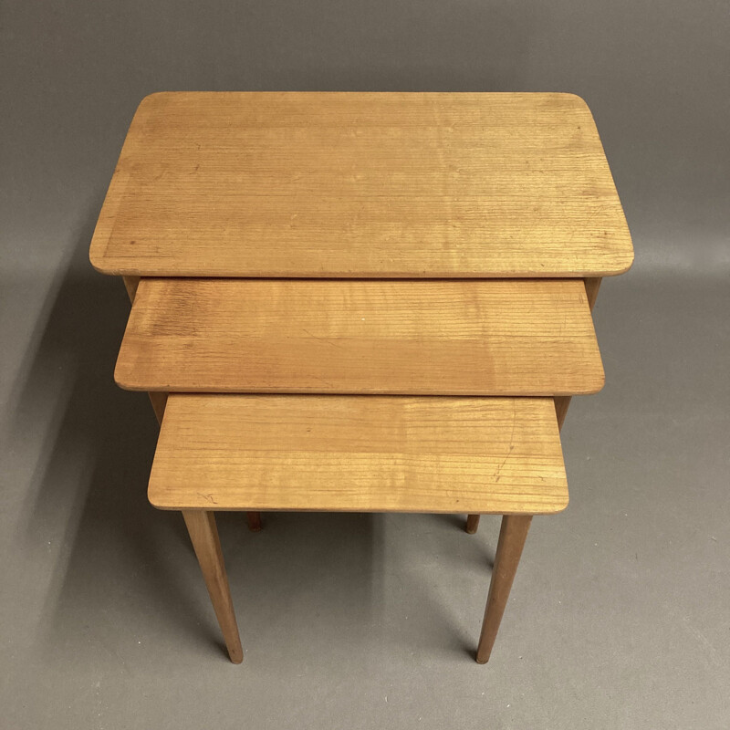 Vintage nesting table Scandinavian 1950's