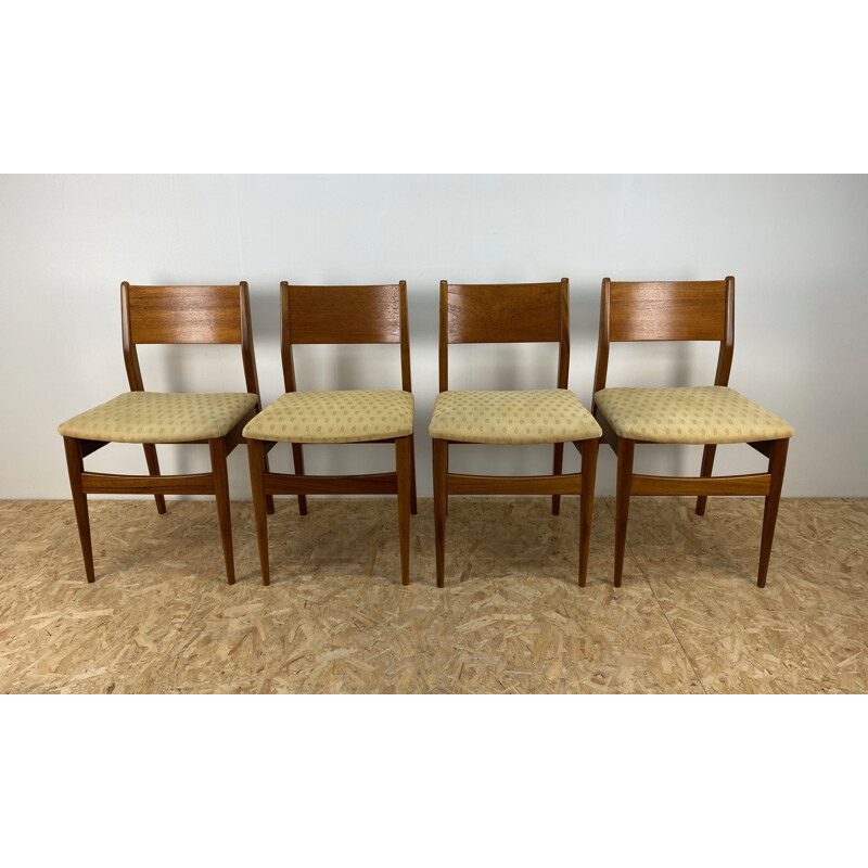 Ensemble de 4 chaises vintage Royaume-Uni 1960