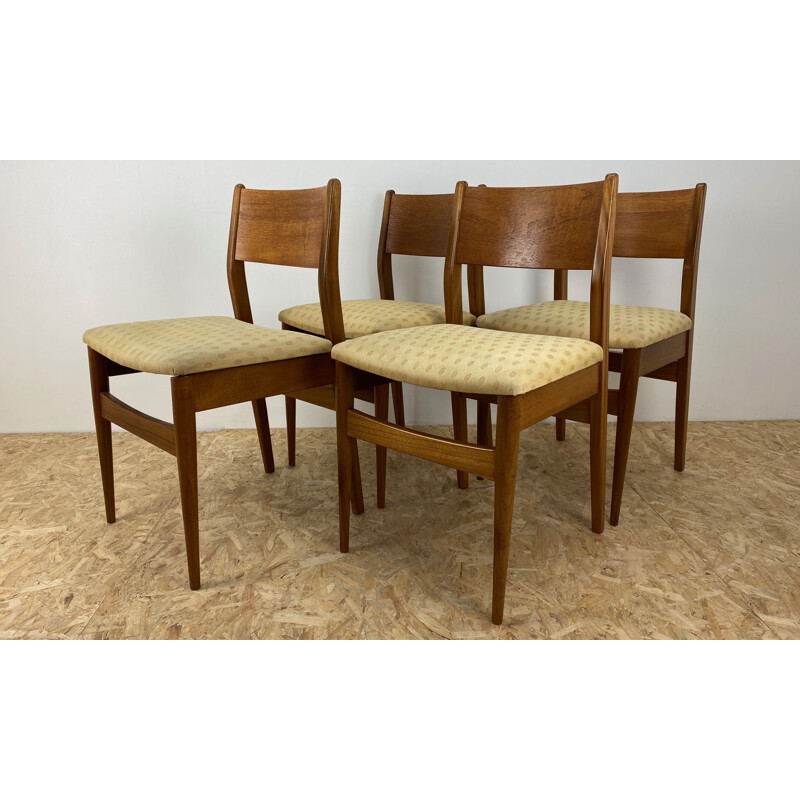 Ensemble de 4 chaises vintage Royaume-Uni 1960