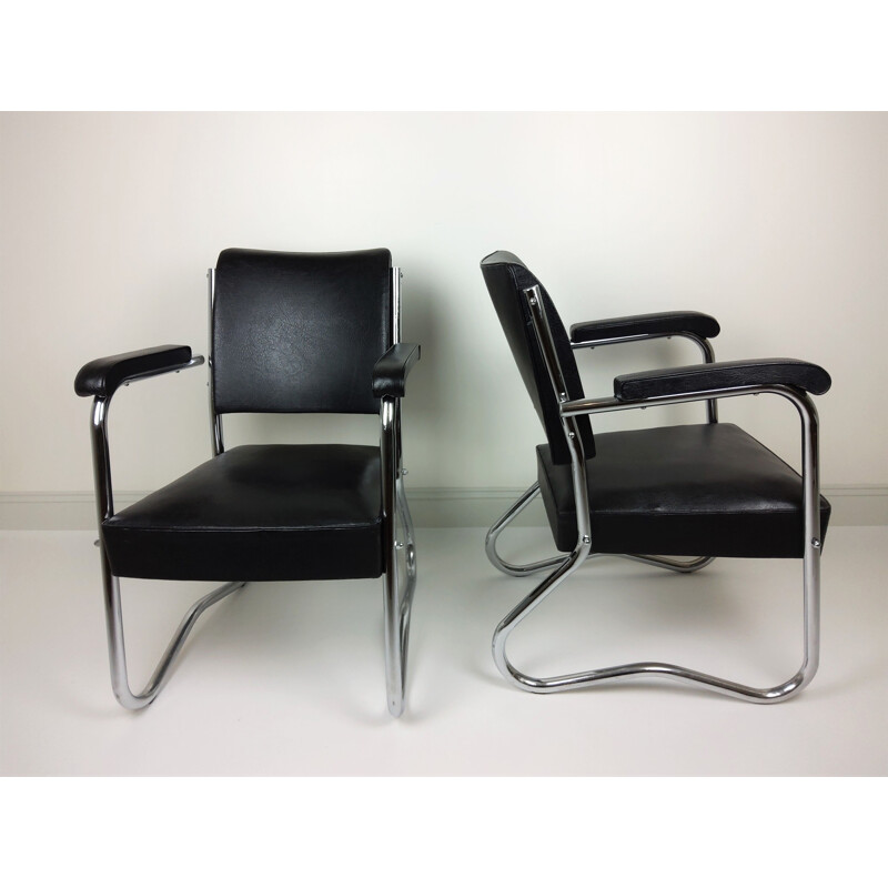 Paar vintage fauteuils 1950