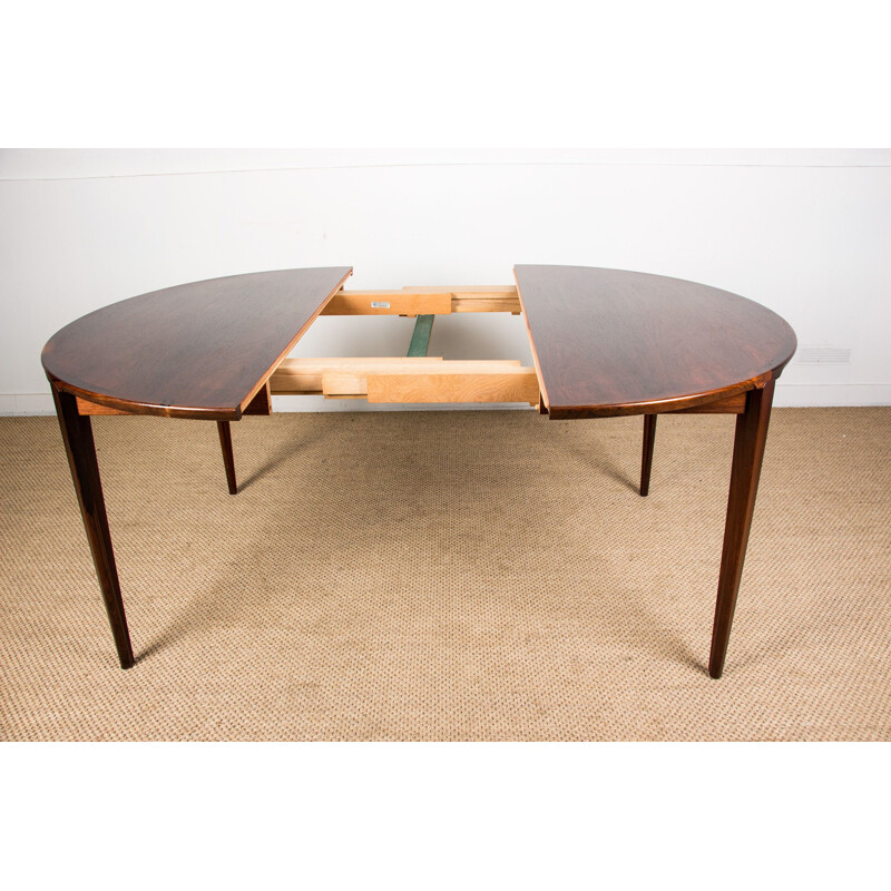 Vintage Rio Rosewood Dining Table by Henry Rosengren Hansen for Brande Mobelindustri 1960s