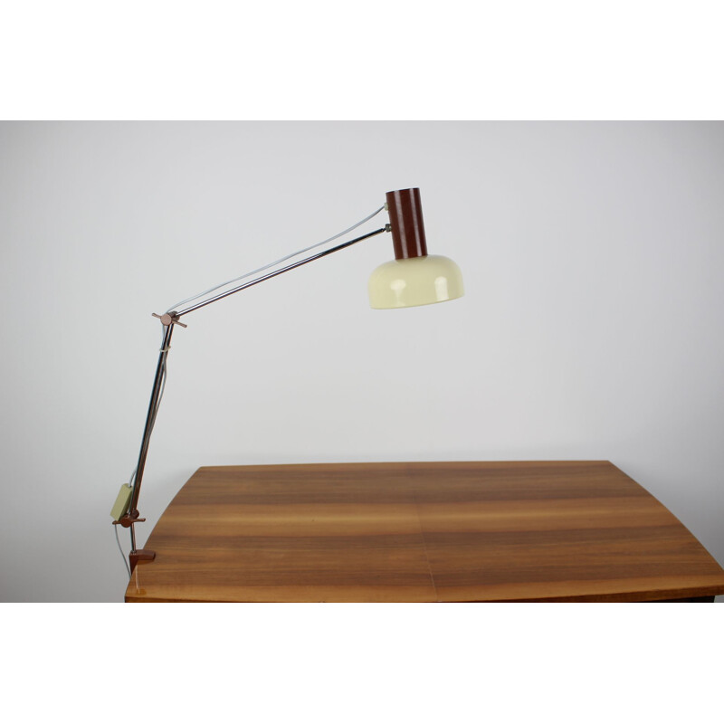 Vintage adjustable metal lamp by Josef Hůrka for Napako, 1960