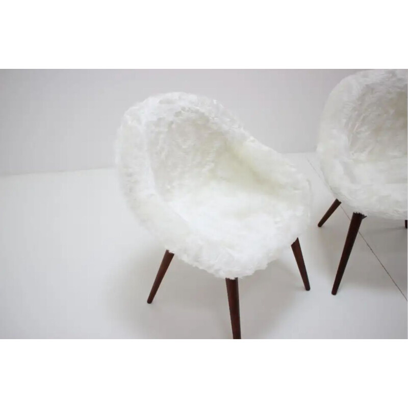 Pair of vintage lounge chairs by Miroslav Navratil 1960s