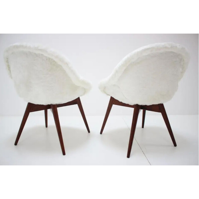 Pair of vintage lounge chairs by Miroslav Navratil 1960s