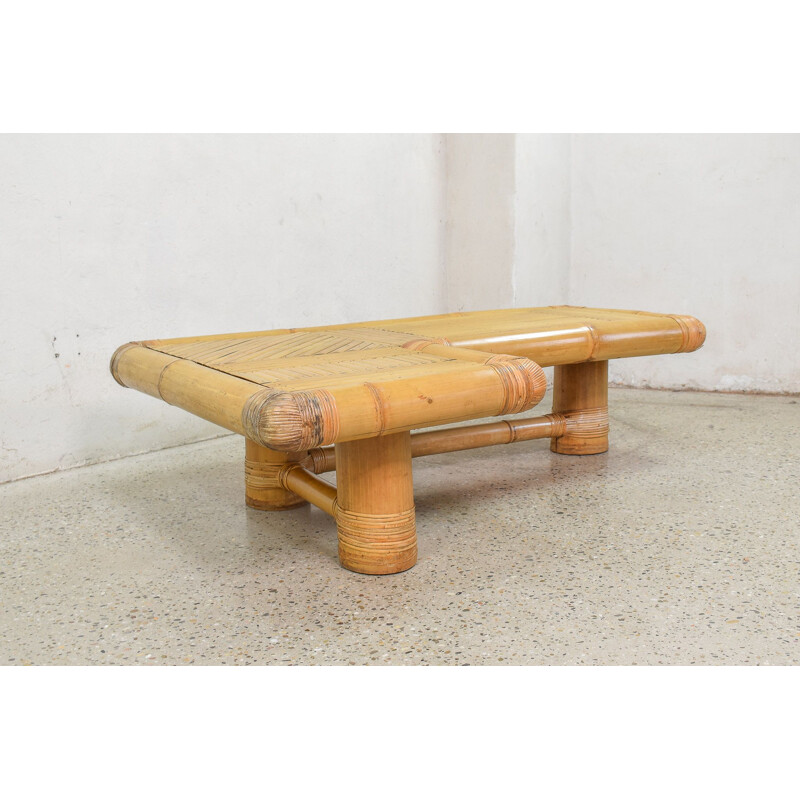 Vintage Coffee Table Boomerang Bamboo