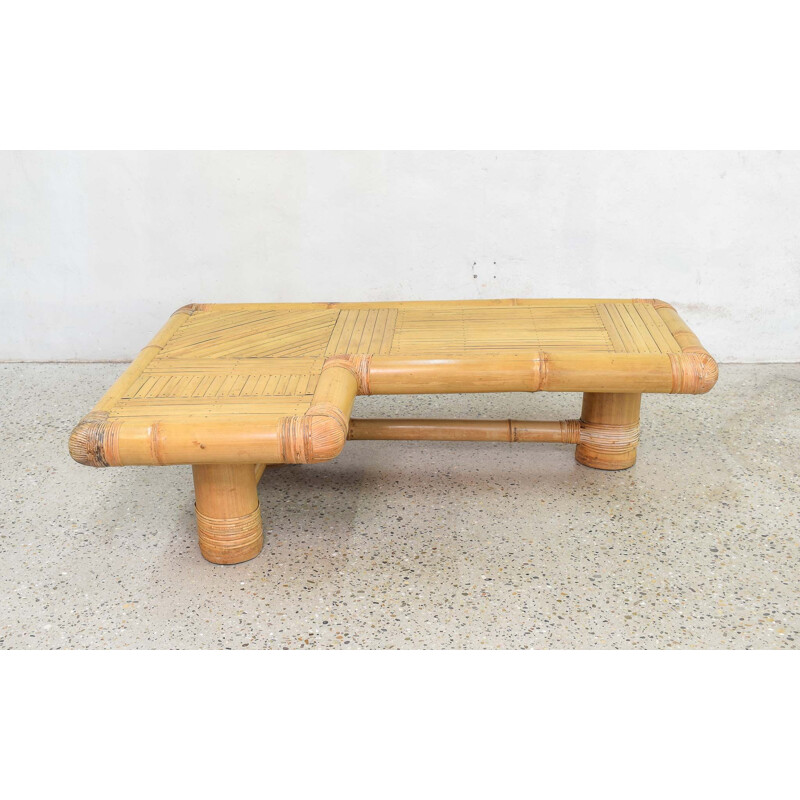 Vintage Coffee Table Boomerang Bamboo