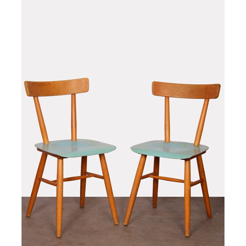 Pair of vintage chairs by Ton, 1960