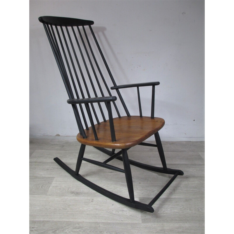 Vintage Rocking Chair by I.Tapiovaara, Finland, 1960s