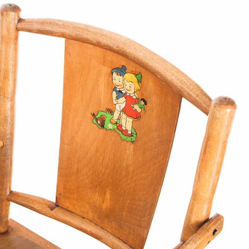 Chaise haute vintage pour enfants Convertible France, 1950