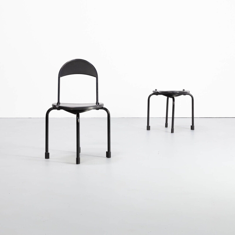 Pair of Vintage Lucci 'clark ck3' folding chair for Lamm Paolo Orlandini & Roberto 1980s