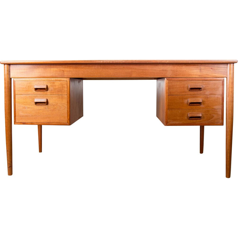 Vintage teak desk model 1301 by Borge Mogensen for Soborg Mobelfabrik Denmark 1960