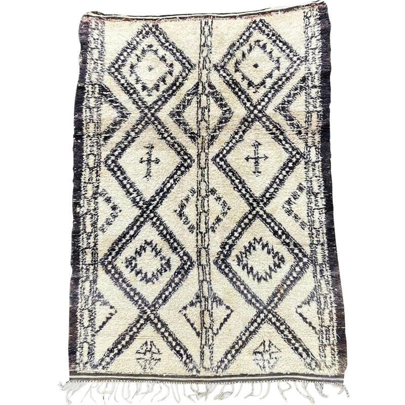 Tapis vintage berbere boujaad en laine tissé a la main