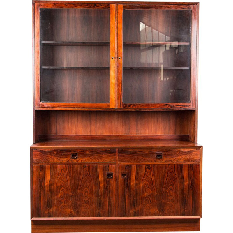 Vintage buffet-library showcase in Rio Rosewood by Erik Brouer from Denmark 