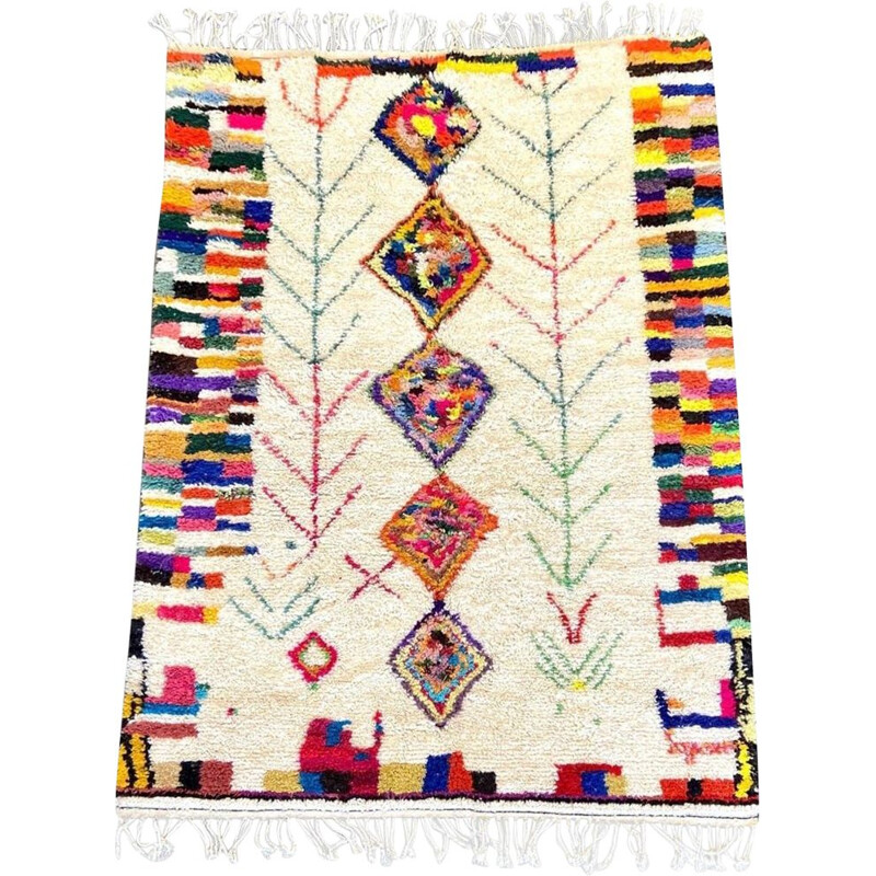 Vintage Berber beni m'guild carpet