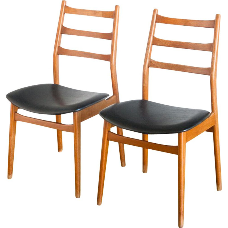 Pair of vintage chairs scandinavian France 1960