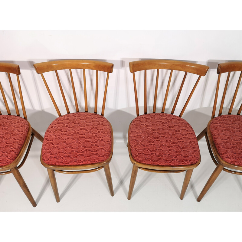 Set of 5 vintage Dining Chairs and Table Set from Tatra, 1970s