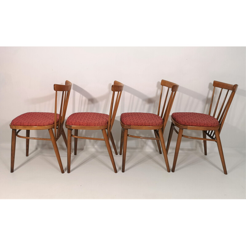 Set of 5 vintage Dining Chairs and Table Set from Tatra, 1970s