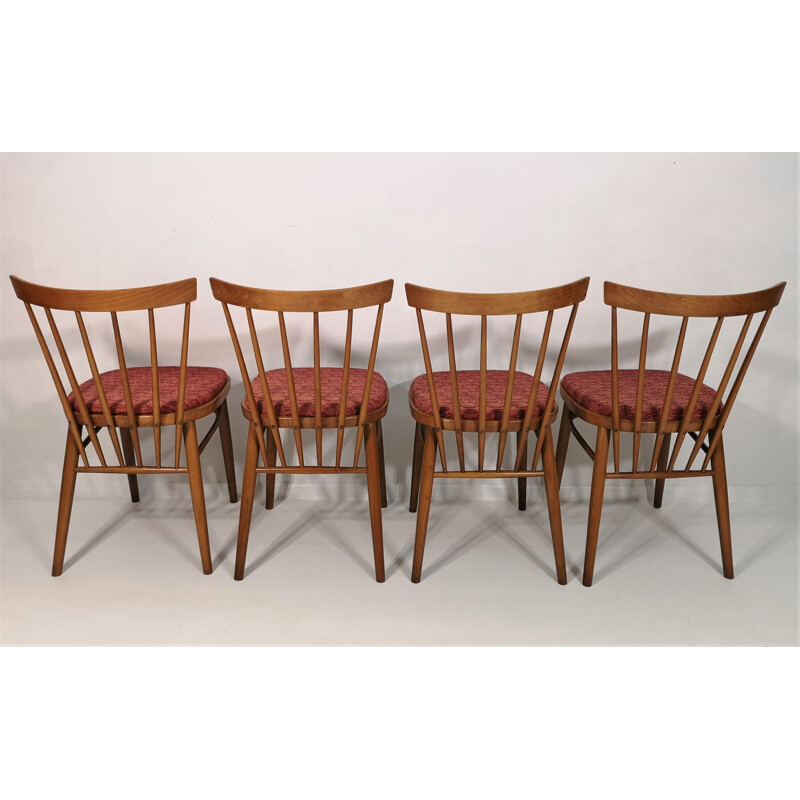 Set of 5 vintage Dining Chairs and Table Set from Tatra, 1970s