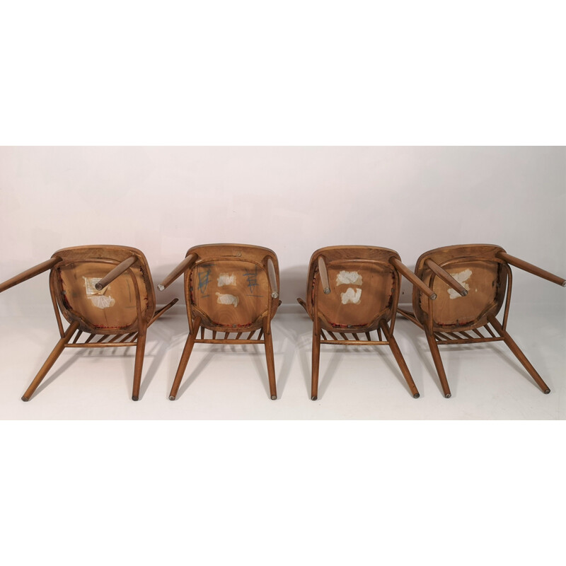 Set of 5 vintage Dining Chairs and Table Set from Tatra, 1970s