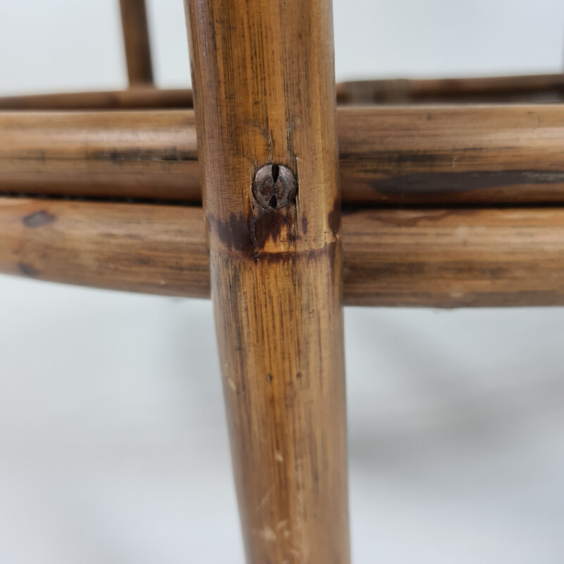 Mid-century bamboo serving trolley, Italian 1950s