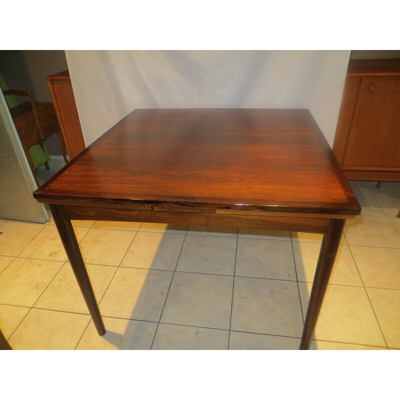 Danish reversible and extensible rosewood table, J ANDERSEN - 1960s