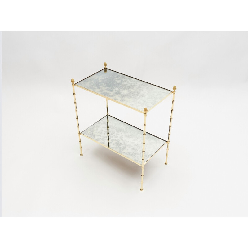 Pair of vintage brass tables, 1960