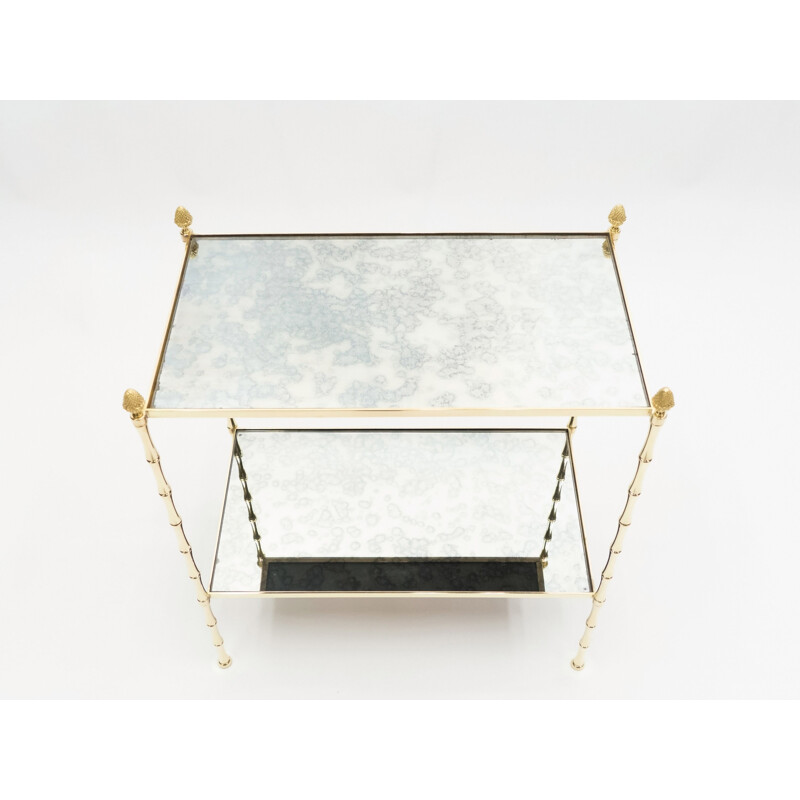 Pair of vintage brass tables, 1960