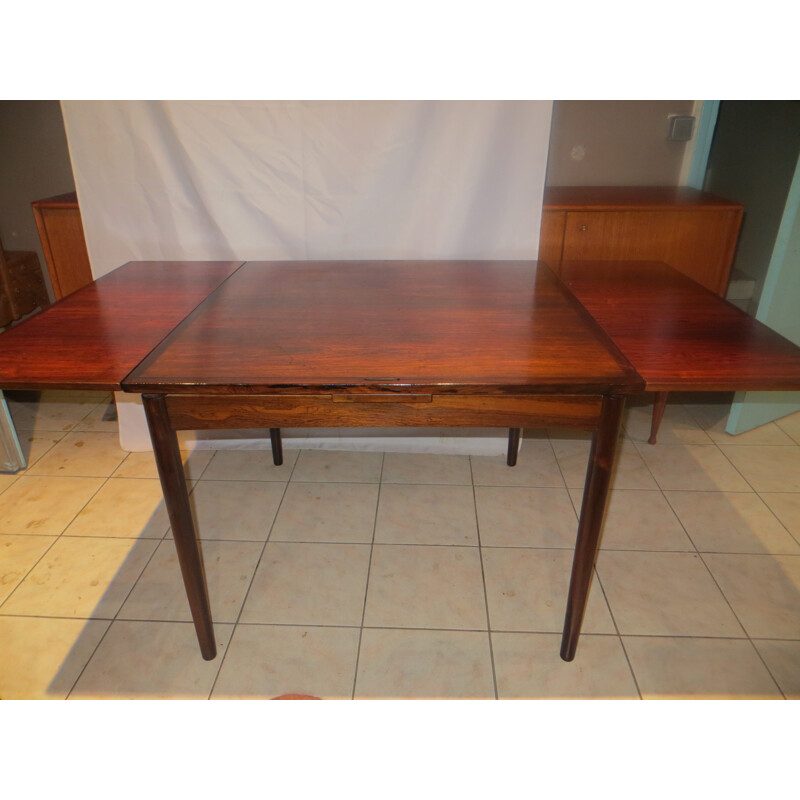 Danish reversible and extensible rosewood table, J ANDERSEN - 1960s