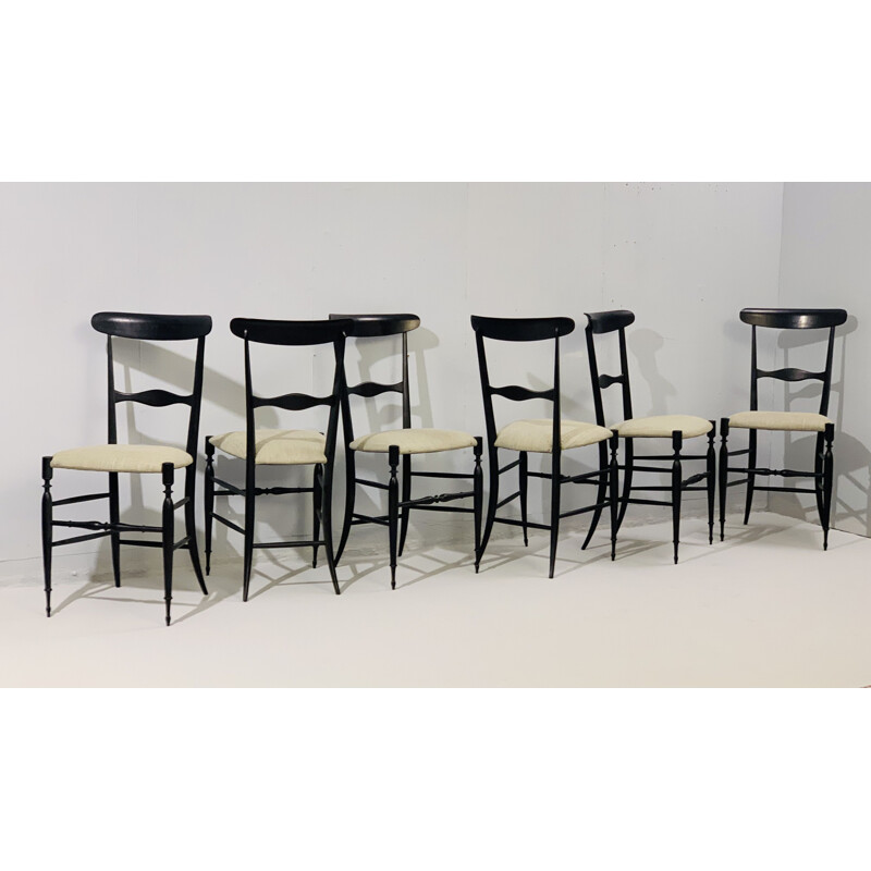 6 Vintage Chiavari Chairs Italy