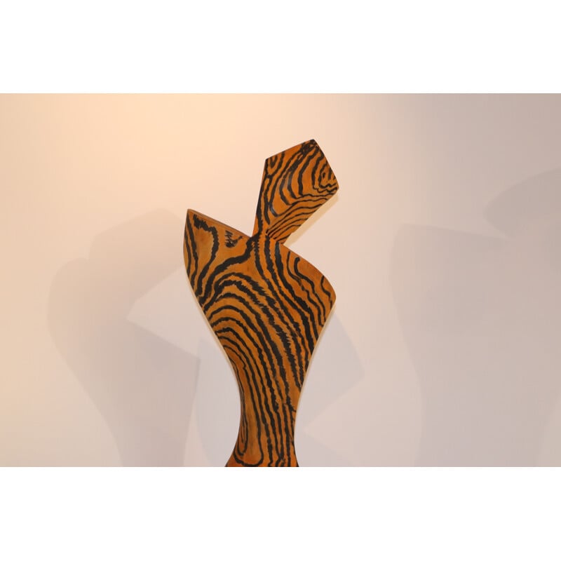 Sculpture vintage en bois "Salomé" de Claudio Di Placido France