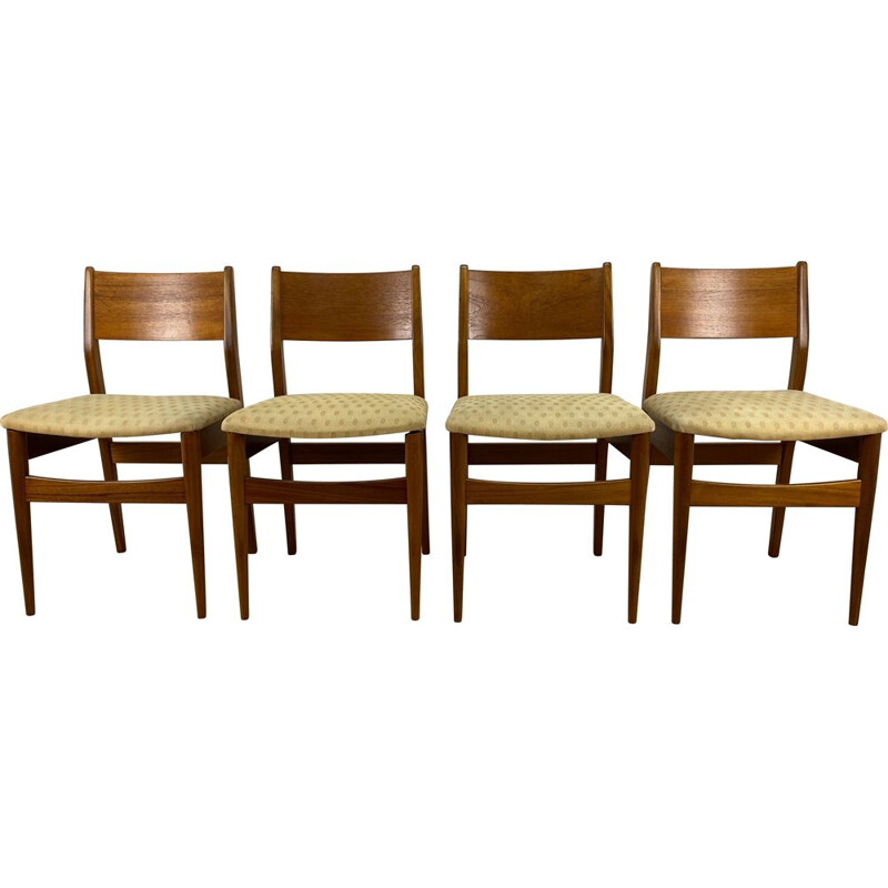 Ensemble de 4 chaises vintage Royaume-Uni 1960