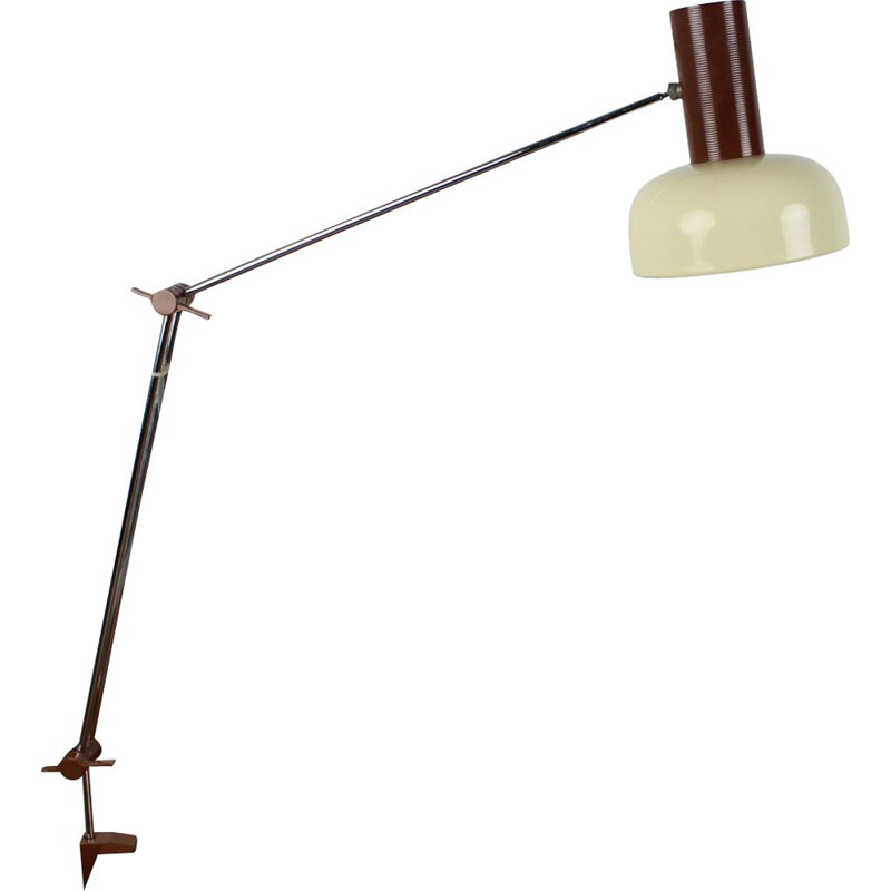 Vintage verstelbare metalen tafellamp van Josef Hůrka voor Napako, 1960