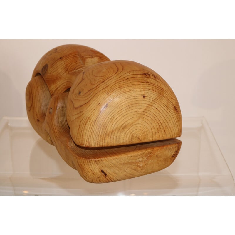 Vintage wood sculpture by Claudio Di Placido, France