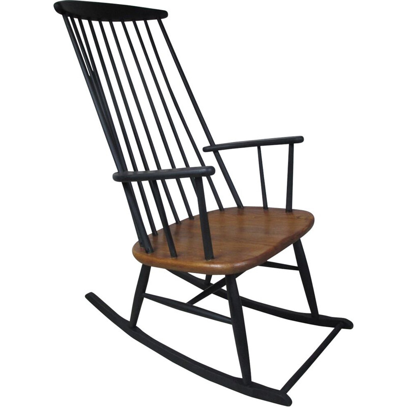 Vintage Rocking Chair by I.Tapiovaara, Finland, 1960s