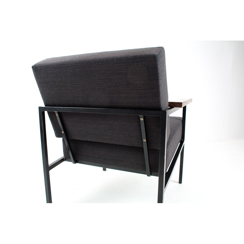Paire de fauteuils en bois et métal, Martin VISSER - 1950