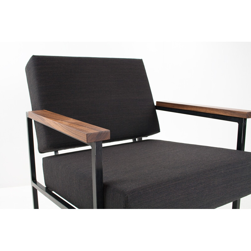 Paire de fauteuils en bois et métal, Martin VISSER - 1950