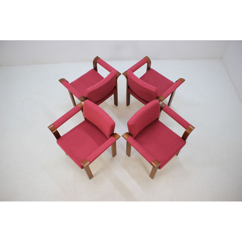 Set of 4 vintage Armchairs by Rud Thygesen & Johnny Sørensen for Magnus Olesen, 1970s