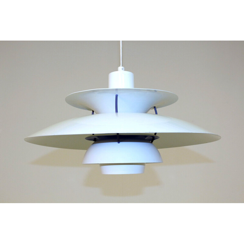 Vintage white lacquered lamp, 1970