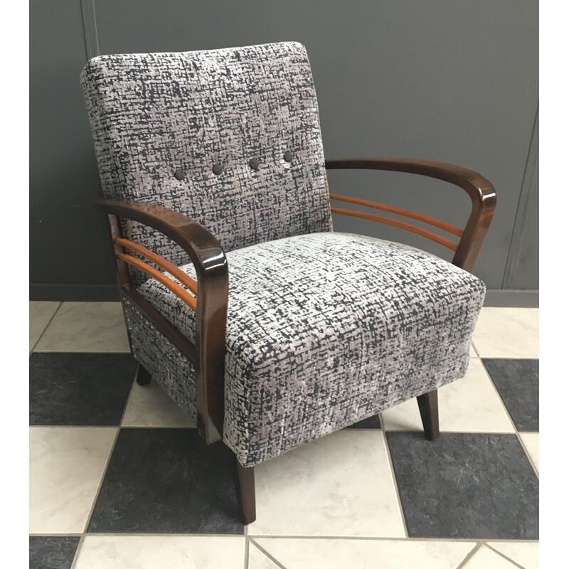 Fauteuil vintage gris 1950