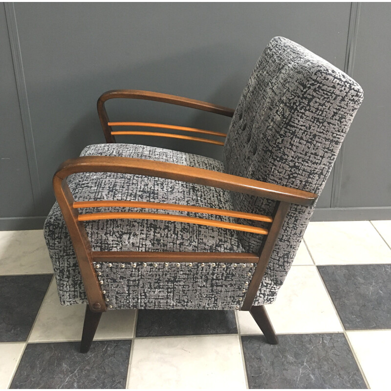 Fauteuil vintage gris 1950