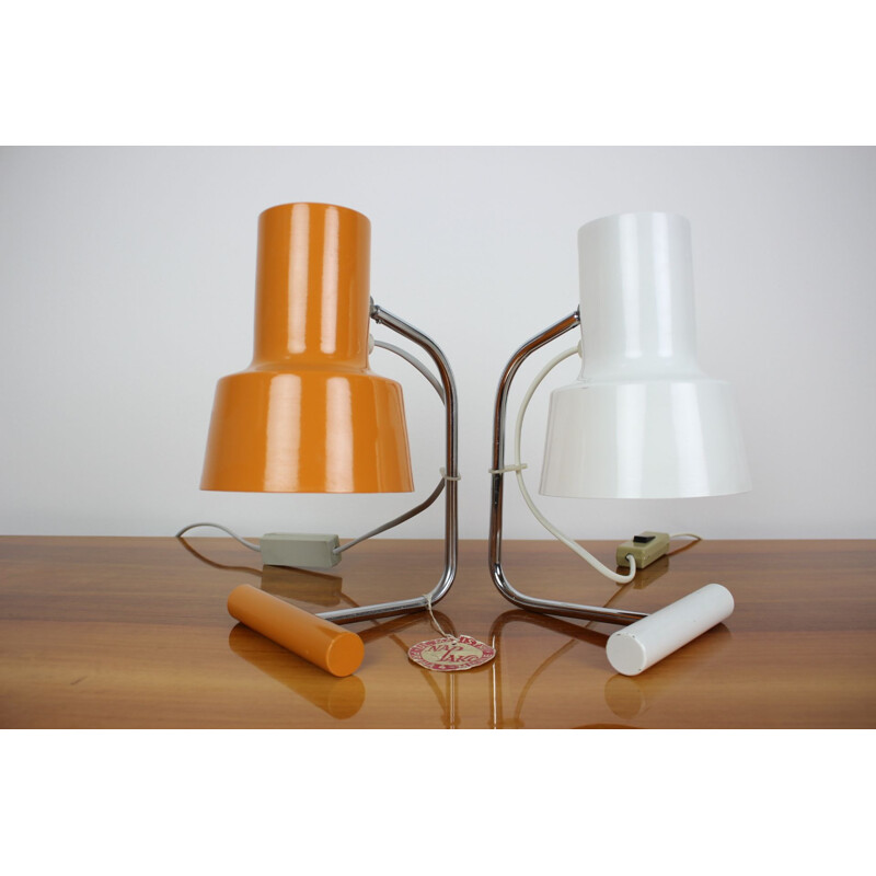 Pair of vintage  table lamp designed by Josef Hůrka for Napako 1970s