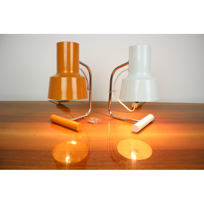 Pair of vintage  table lamp designed by Josef Hůrka for Napako 1970s