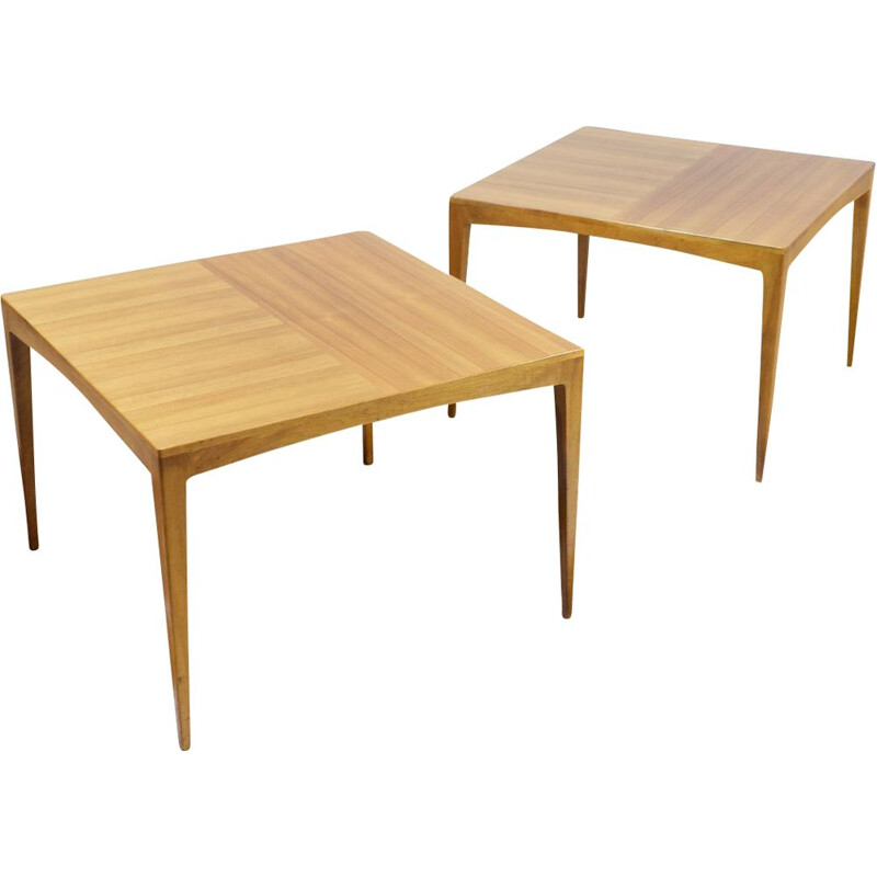 Vintage Side Tables In Beech 1960s