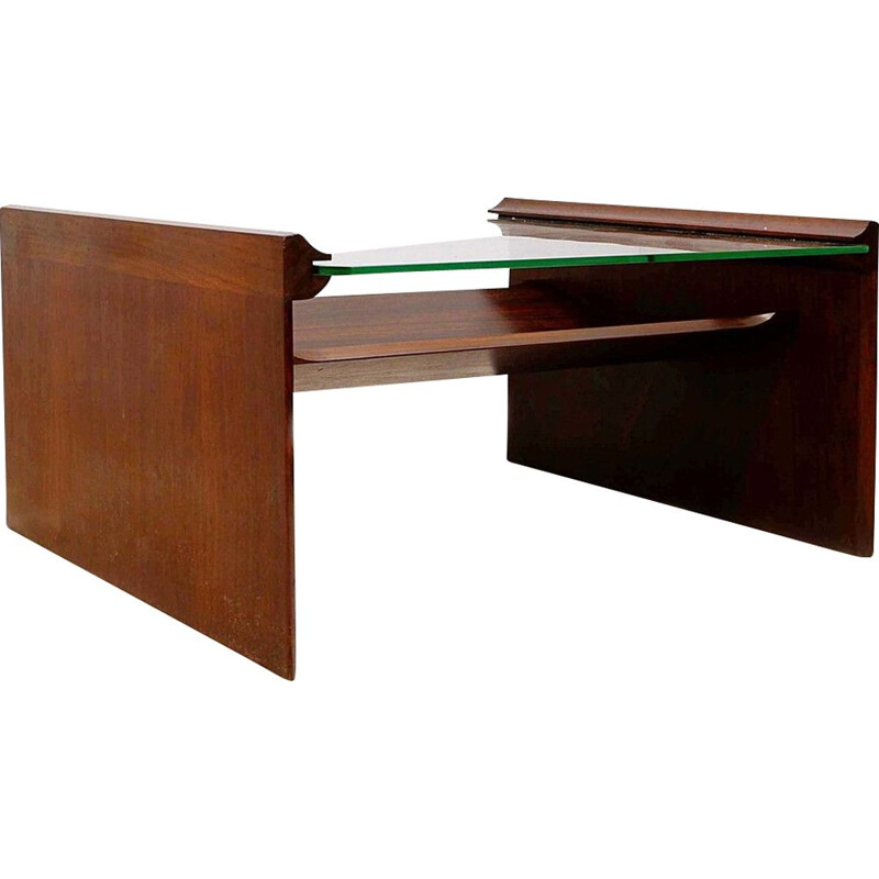 Table Basse vintage 'Acca' avec Porte-Revues par Kazuhide Takahama pour Gavina, 1960